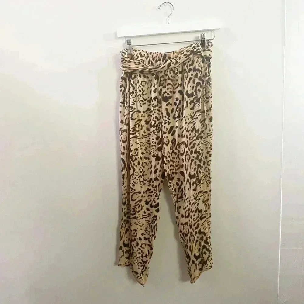 Free people leopard casual‎ pants small